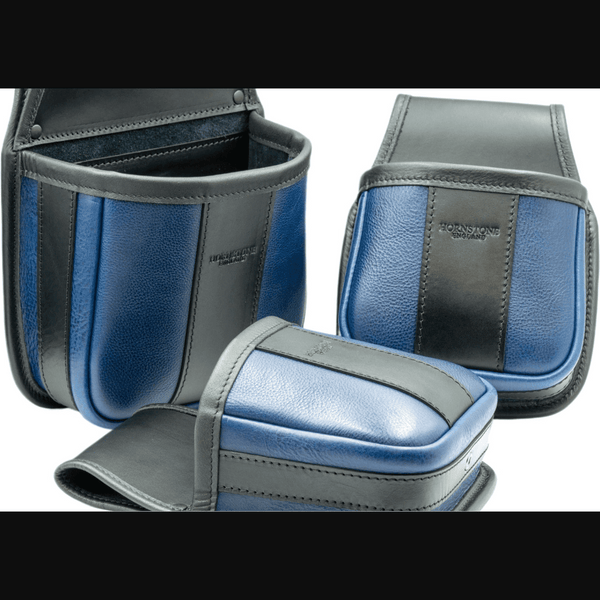 Shotgun Cartridge Pouch Blue And Black Leather Holds 40 x 12 gauge RGB40BB