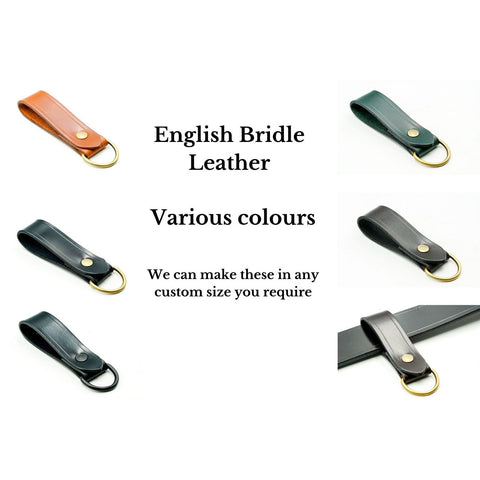 English Bridle Leather Belt Keeper Various Colours