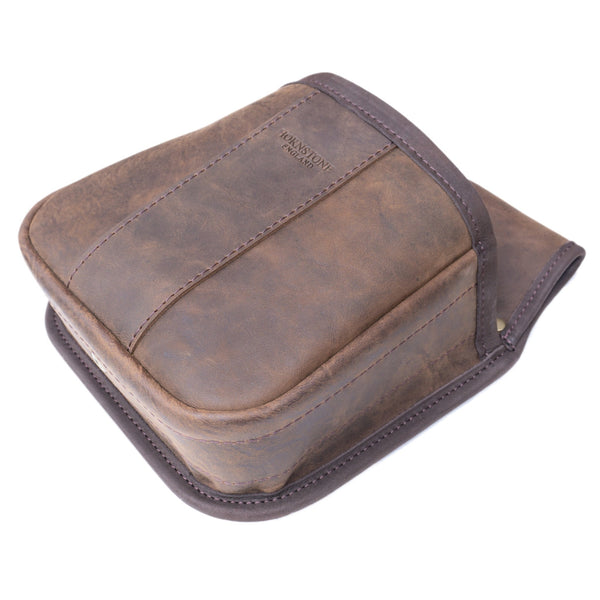 Leather Shotgun Cartridge Pouch Ranger 50 Distressed Finish Holds 50-60 x 12 Gauge