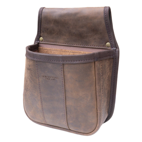 Leather Shotgun Cartridge Pouch Ranger 50 Distressed Finish Holds 50-60 x 12 Gauge