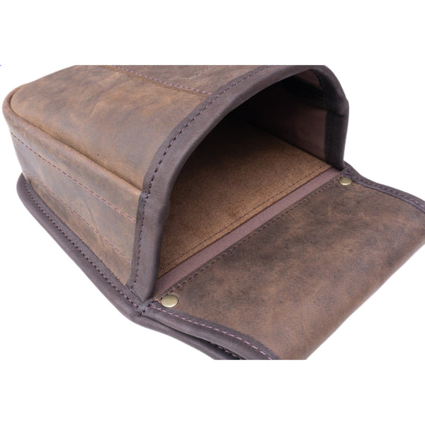 Leather Shotgun Cartridge Pouch Ranger 50 Distressed Finish Holds 50-60 x 12 Gauge