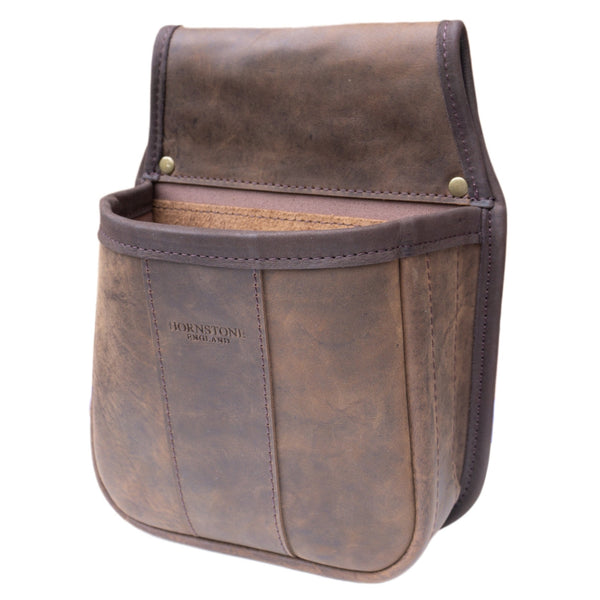 Leather Shotgun Cartridge Pouch Ranger 50 Distressed Finish Holds 50-60 x 12 Gauge