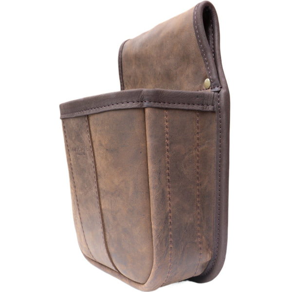 Leather Shotgun Cartridge Pouch Ranger 50 Distressed Finish Holds 50-60 x 12 Gauge