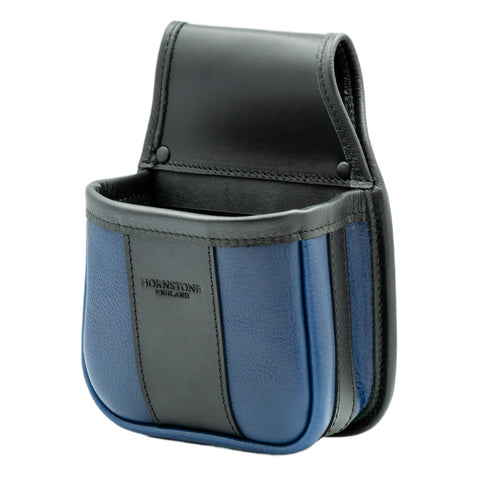 Shotgun Cartridge Pouch Blue And Black Leather Holds 25-30 x 12 gauge RGB25BB