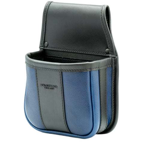 Shotgun Cartridge Pouch Blue And Black Leather Holds 25-30 x 12 gauge RGB25BB