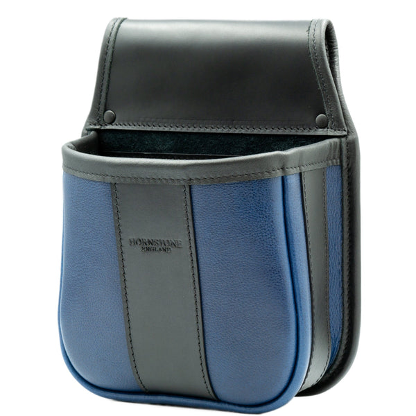 Shotgun Cartridge Pouch Blue And Black Leather Holds 50 x 12 gauge RGB50BB Copy